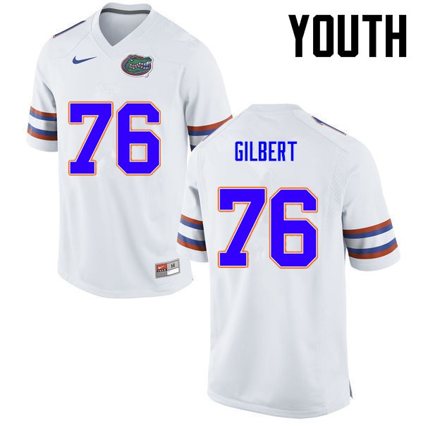 Florida Gators Youth #76 Marcus Gilbert College Football Jersey White